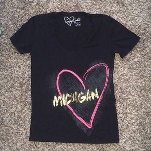 Campus Couture Michigan Love V Neck